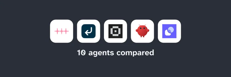 Logos of n8n, GC AI, Letta, OpenClaw, Relevance AI. 10 agents compared.