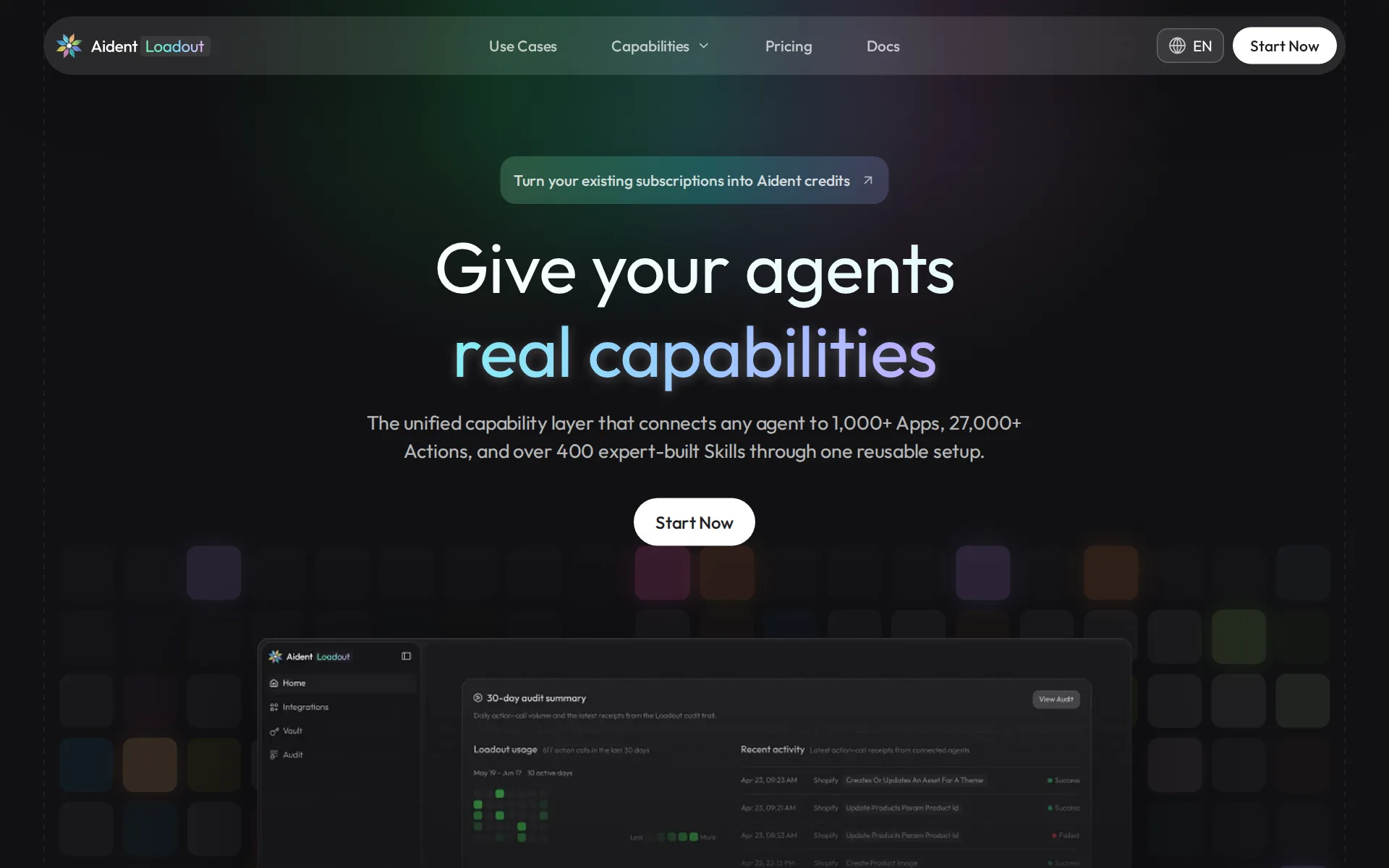 Screenshot of Aident Loadout