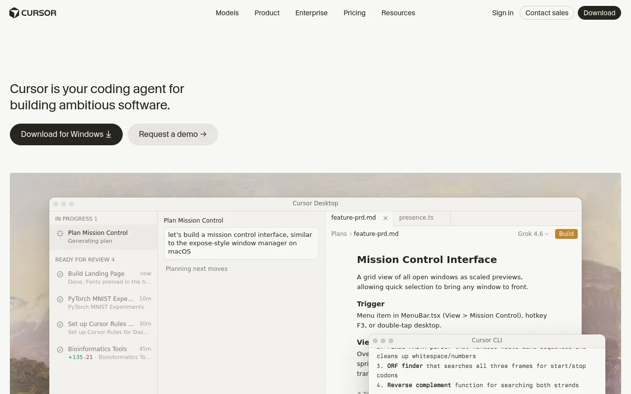 Screenshot of Cursor