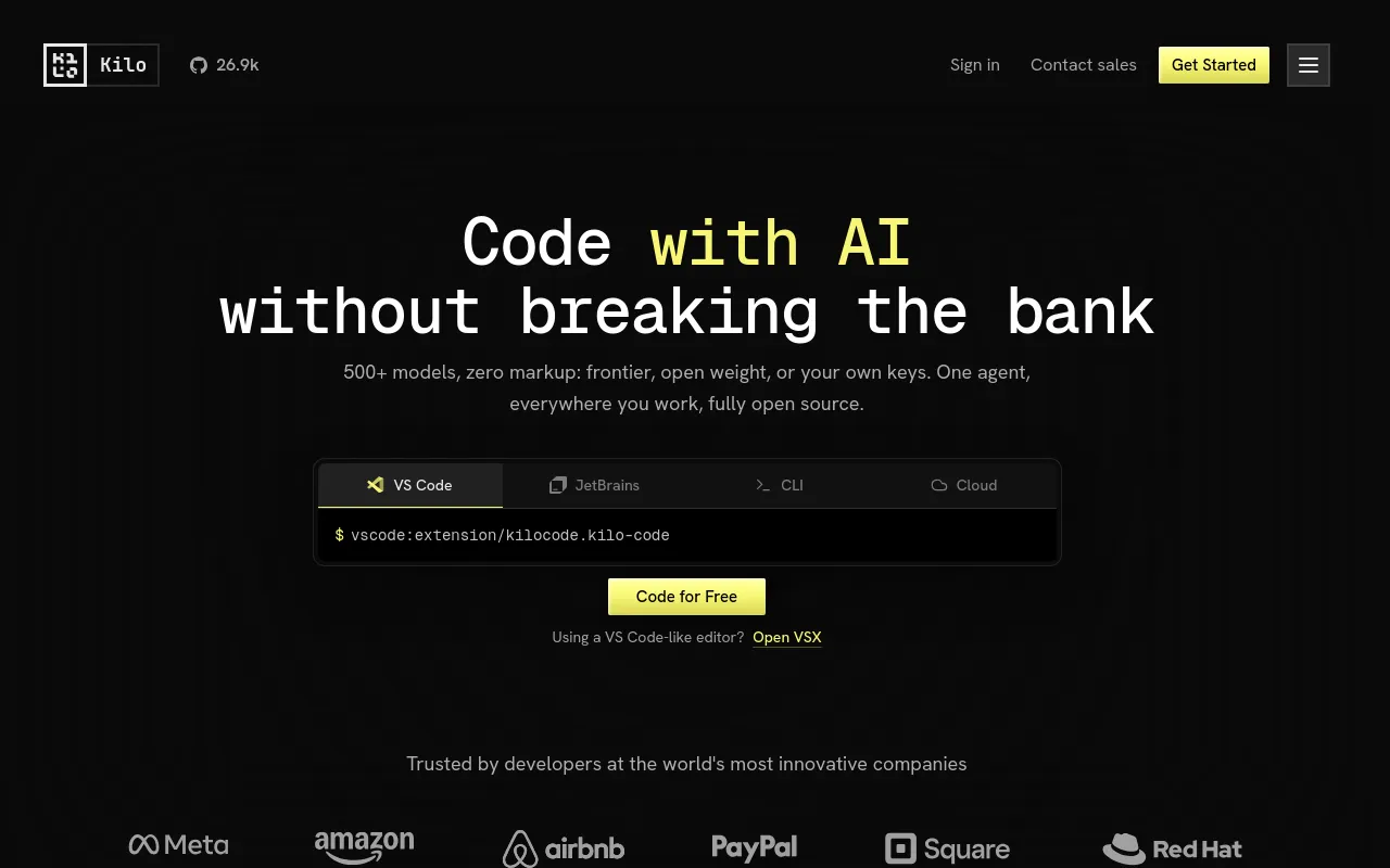 Screenshot of Kilo Code