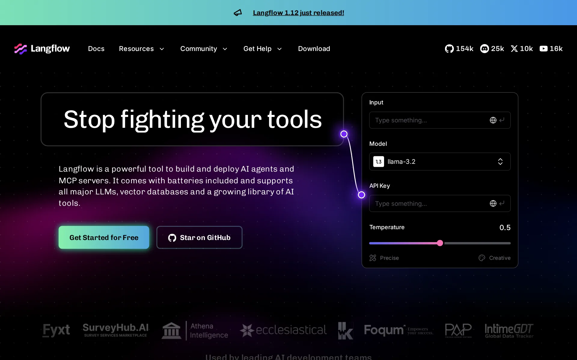 Screenshot of Langflow