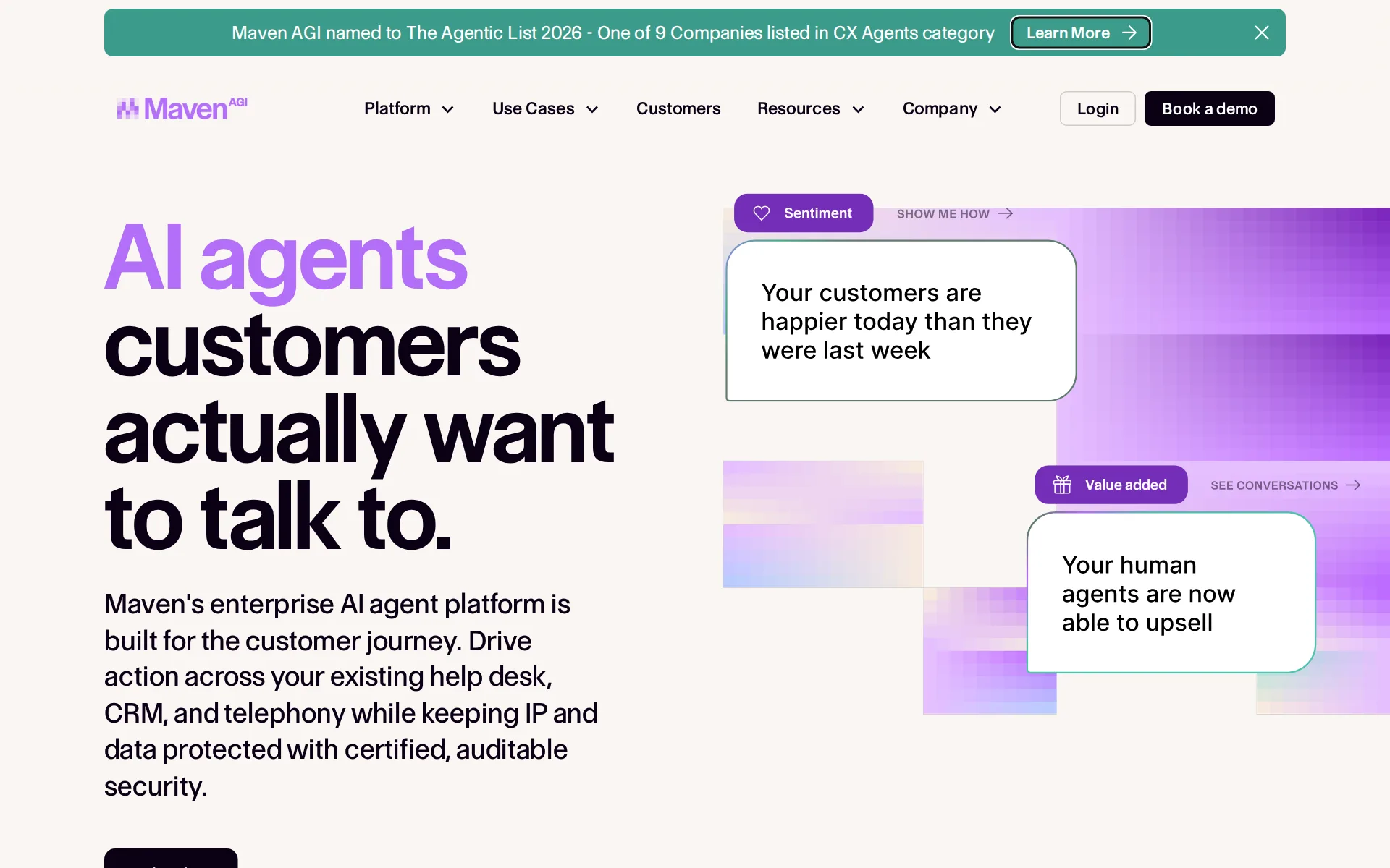 Screenshot of Maven AGI