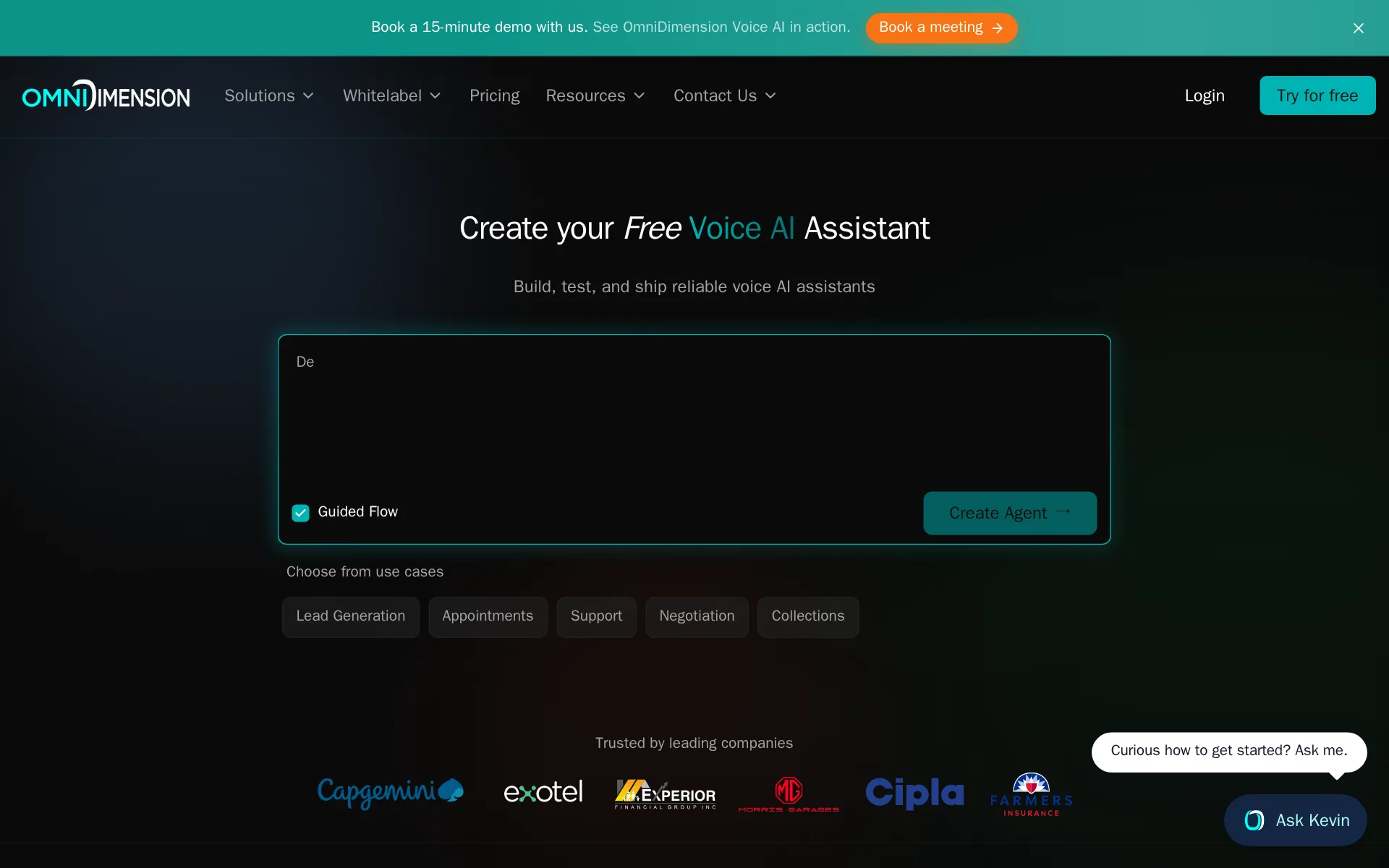 Screenshot of OmniDimension