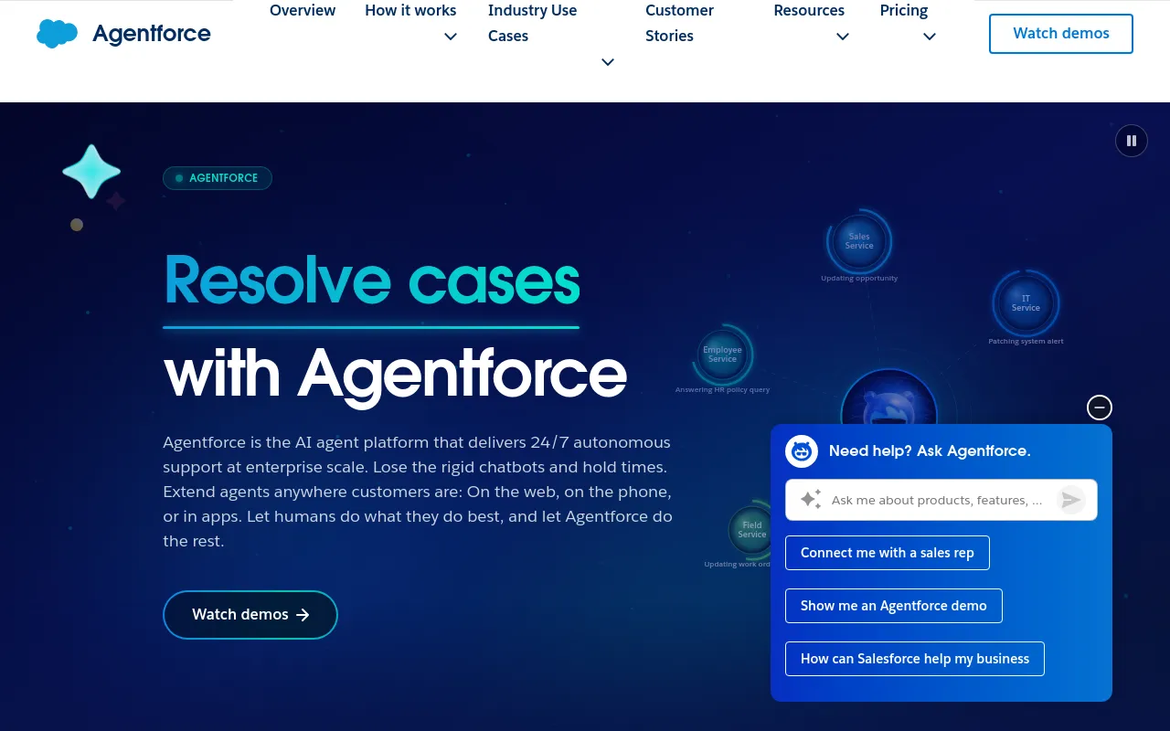 Screenshot of Salesforce Agentforce