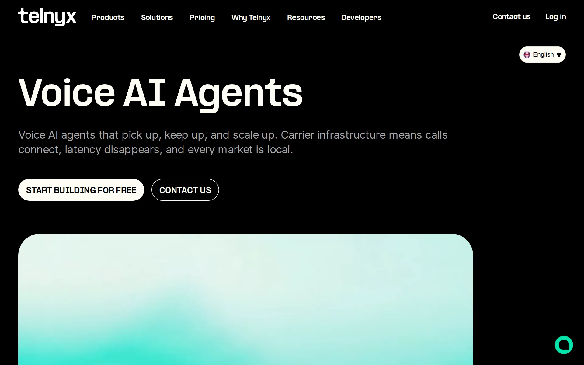 Screenshot of Telnyx Voice AI Agents