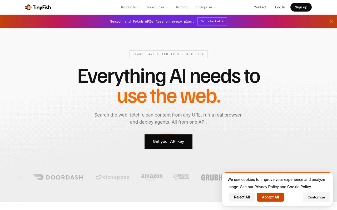 Screenshot of TinyFish