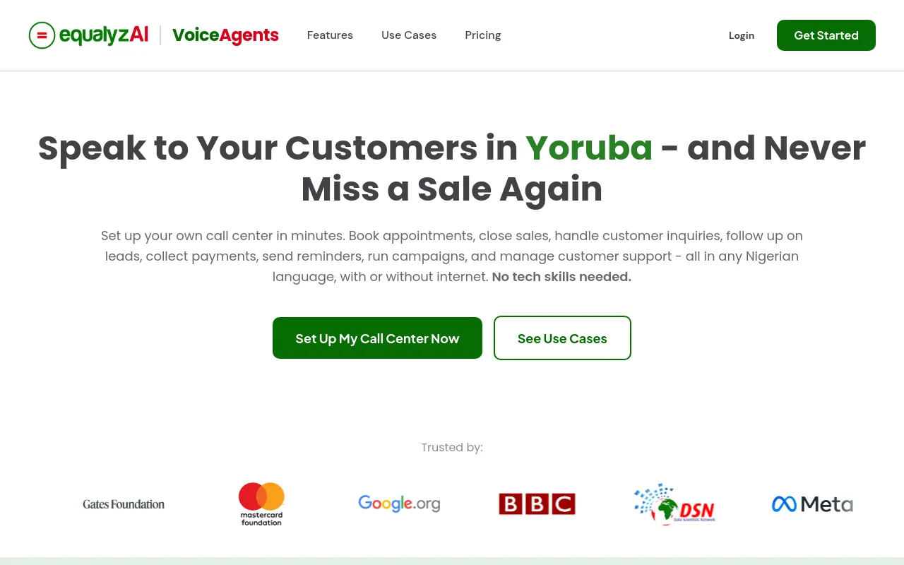 Screenshot of VoiceAgent