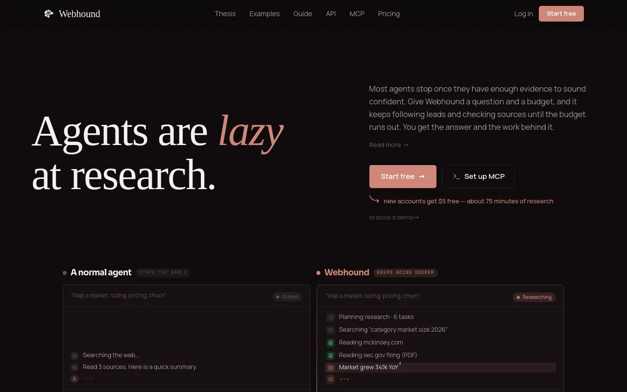 Screenshot of Webhound