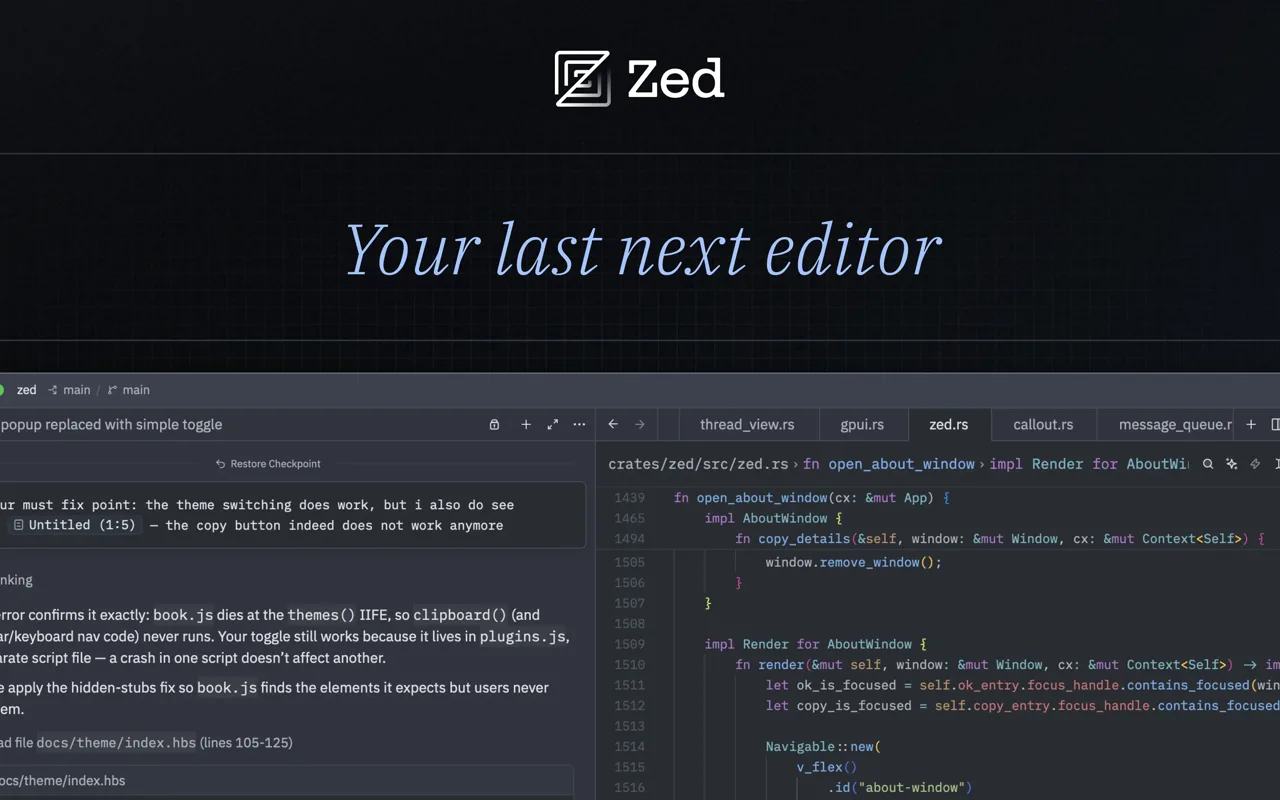 Screenshot of Zed