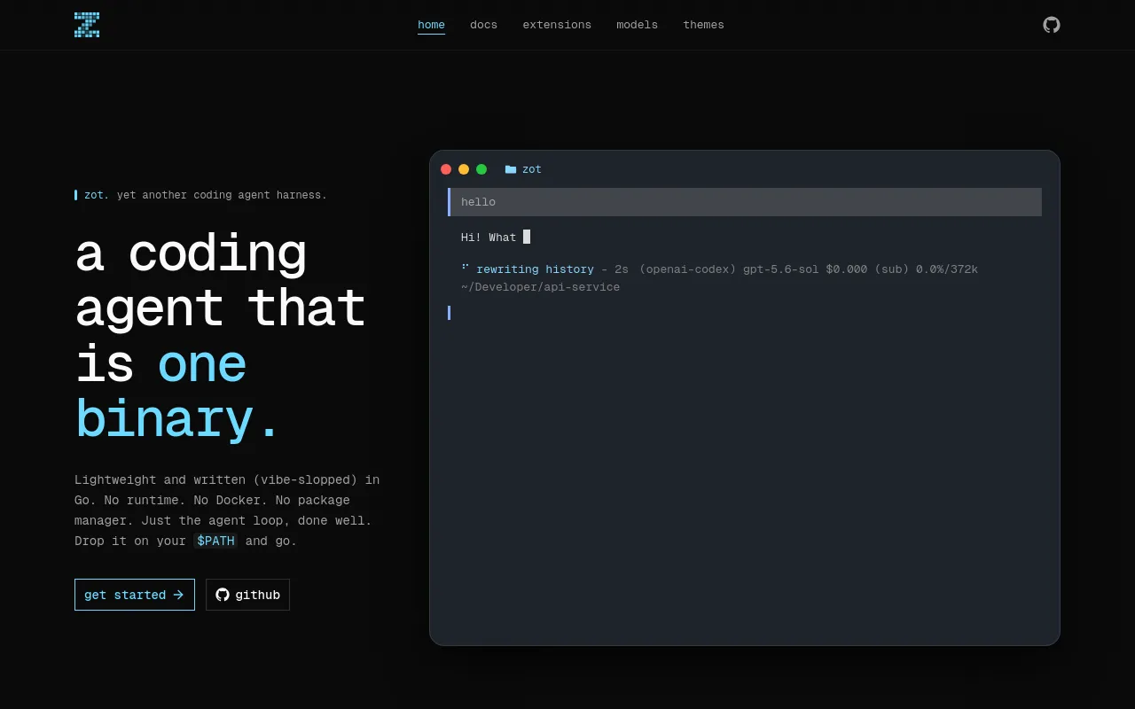Screenshot of Zot